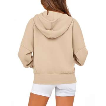BTFBM Womens Zip Up Hoodies Long Sleeve Fashion Sweatshirt Fleece Y2K Hooded Jacket 2025 Trendy Fall Winter Clothes(Apricot, Medium)