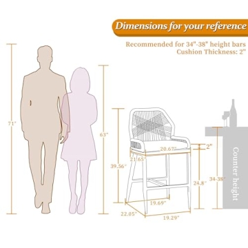 Stylish PURPLE LEAF Counter Height Bar Stools Set for All