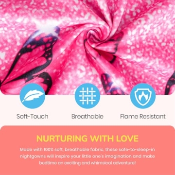 Girls Nightgowns & Doll Pajamas Pink Cat Design