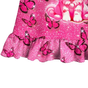 Girls Nightgowns & Doll Pajamas Pink Cat Design