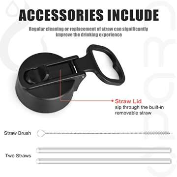 Opard 32 oz Vacuum Insulated Stainless Steel Water Bottle