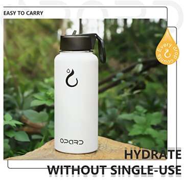 Opard 32 oz Vacuum Insulated Stainless Steel Water Bottle