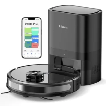 Tikom L9000 Plus Robot Vacuum & Mop - Self-Emptying, LiDAR Navigation, 4000Pa Suction