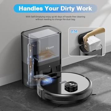 Tikom L9000 Plus Robot Vacuum Self-Emptying LiDAR Navigation