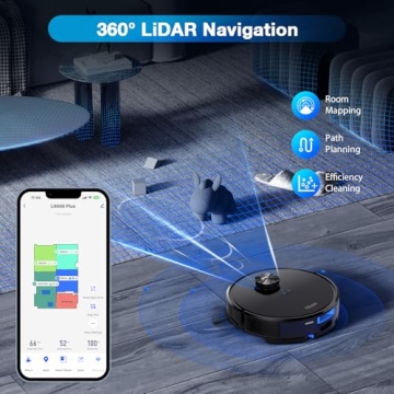 Tikom L9000 Plus Robot Vacuum Self-Emptying LiDAR Navigation