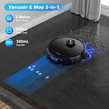 Tikom L9000 Plus Robot Vacuum Self-Emptying LiDAR Navigation