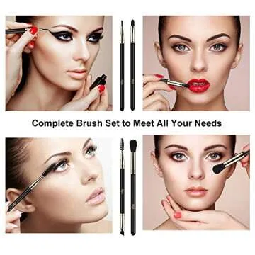 FEIYAN 15pcs Premium Vegan Makeup Brush Set for All