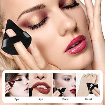 10PCS Triangle Powder Puff Set - Versatile Soft Makeup Tool for Professionals