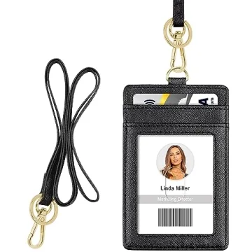 Stylish Multifunctional ID Badge Holder with Detachable Lanyard and Slots
