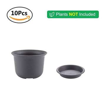 Durable T4U Plastic Planter Pots Set for Indoor Gardening