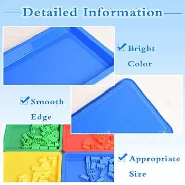 10 Pack Colorful Art Trays for Crafts and Organization