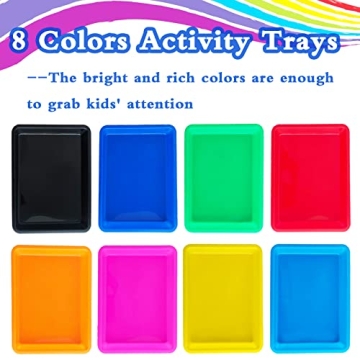 10 Pack Colorful Art Trays for Crafts and Organization