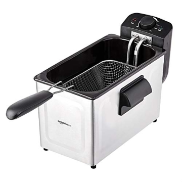 Amazon Basics 3L Electric Deep Fryer Adjustable Stainless Steel