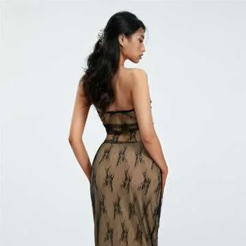 Raruxxin Women 2 Piece Skirt Set Sleeveless Hollow Crop Tops Bodycon Wrap Maxi Skirt Outfits Y2k Summer Party Club Streetwear