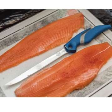 CUDA 9" Fillet Flex Titanium Bonded Corrosion Resistant Stainless Steel Blade Fish Knife with Precis...
