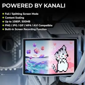 TRYX Panorama 360 ARGB White 360mm AIO 6.5'' AMOLED Curved Screen 3D Anamorphic Effect Display Customizable AIO Cooler 360mm Asetek 8th Gen 320w TDP ARGB Fan Intel LGA 1851/1700/1200/115X AMD AM5/AM4