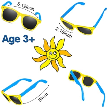 GINMIC Kids Sunglasses 12Pack Neon Party Favors