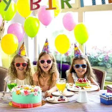 GINMIC Kids Sunglasses 12Pack Neon Party Favors