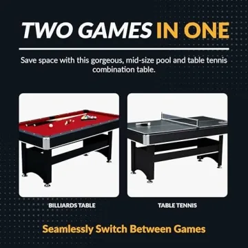 Hathaway Spartan 6 Ft Combo Pool Table for Fun
