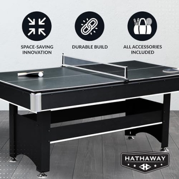 Hathaway Spartan 6 Ft Combo Pool Table for Fun