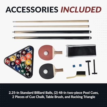 Hathaway Spartan 6 Ft Combo Pool Table for Fun