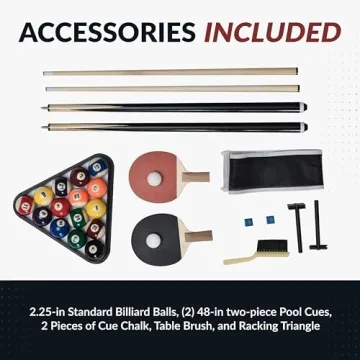 Hathaway Spartan 6 Ft Combo Pool Table for Fun