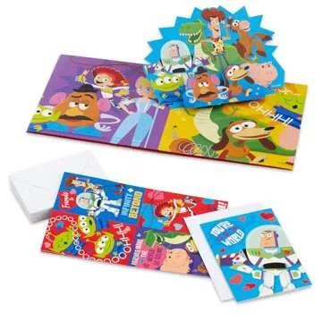 Hallmark Disney/Pixar Toy Story Valentines Day Cards and Mailbox for Kids School Classroom Exchange (1 Box, 32 Valentine Cards, 1 Teacher Card)