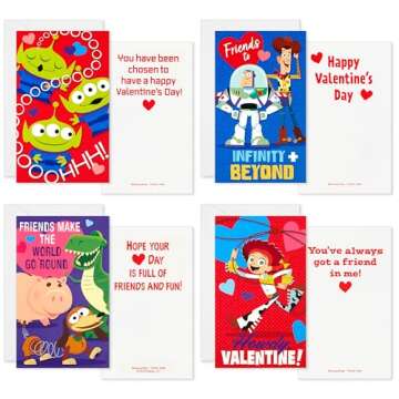 Hallmark Disney/Pixar Toy Story Valentines Day Cards and Mailbox for Kids School Classroom Exchange (1 Box, 32 Valentine Cards, 1 Teacher Card)