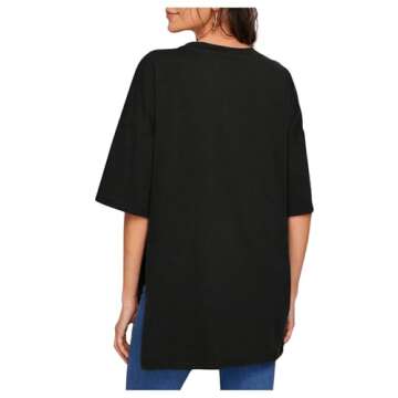 Floerns Women's Casual Basic Short Sleeve Loose T-Shirt Tee Tops Black XXL
