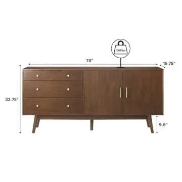 Walker Edison 70-Inch Mid-Century Buffet for Any Home