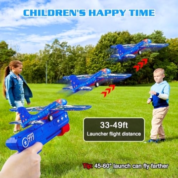 LJZJ Airplane Launcher Toys - Fun Foam Gliders for Kids