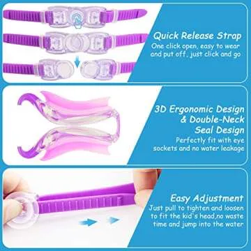 COOLOO Kids Swim Goggles - Perfect for Ages 4-16