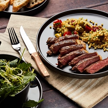 Stone Lain Black Matte Dinnerware Set for 4