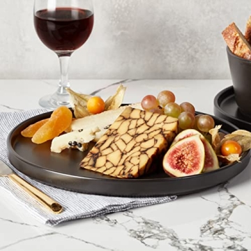 Stone Lain Black Matte Dinnerware Set for 4