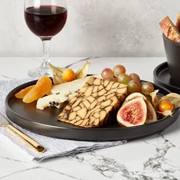 Stone Lain Black Matte Dinnerware Set for 4
