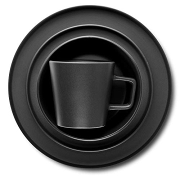 Stone Lain Black Matte Dinnerware Set for 4