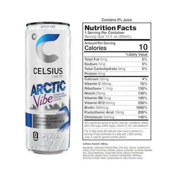 CELSIUS Arctic Vibe Frozen Berry Energy Drink - Pack of 12