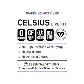 CELSIUS Arctic Vibe Frozen Berry Energy Drink - Pack of 12