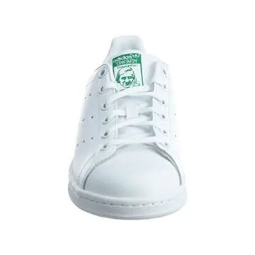 adidas Originals Stan Smith Sneaker, White/White/Green, 4.5 US Unisex Big Kid