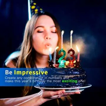 Colorful Birthday Candle Set with LED Lights