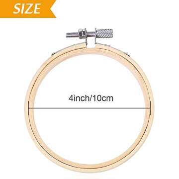 Pllieay 12 Bamboo Embroidery Hoops for Crafts