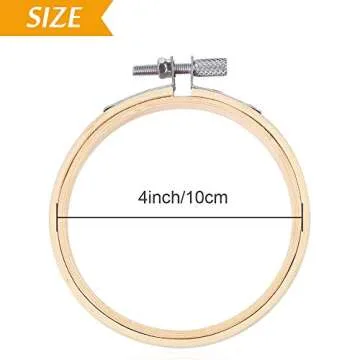 Pllieay 12 Bamboo Embroidery Hoops for Crafts
