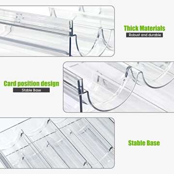 AKALOL Water Bottle Organizer For Cabinet,4 Pack Plastic Clear Stackable Holder Storage,Pantry and Cabinet Organizer,Wine Rack/Drink Storage Stand for Refrigerator,Kitchen,Freezer