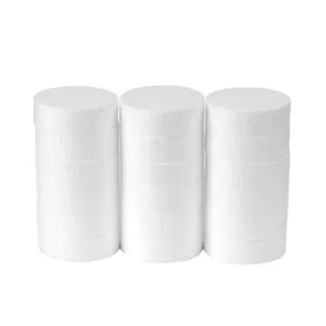 Crafare 3 Inch Foam Circles for Crafts 18 Pack 1 Inch Thick Round Polystyrene Discs for DIY Projects White