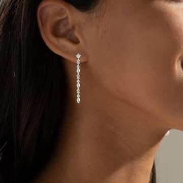 Elegant Selfrose Silver Dangle Earrings for Women