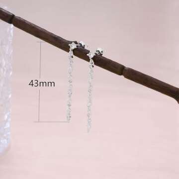 Elegant Selfrose Silver Dangle Earrings for Women