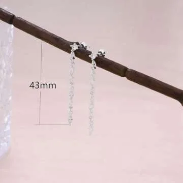 Elegant Selfrose Silver Dangle Earrings for Women