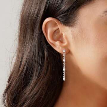 Elegant Selfrose Silver Dangle Earrings for Women