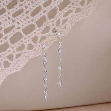 Elegant Selfrose Silver Dangle Earrings for Women