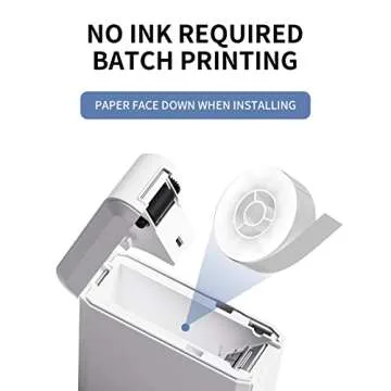 Label Maker Machine with Tape, D110 Portable Bluetooth Label Printer, Small Smart Phone Handheld Sticker Mini Labeler, Easy to Use Inkless Office Home Organization USB Rechargeable